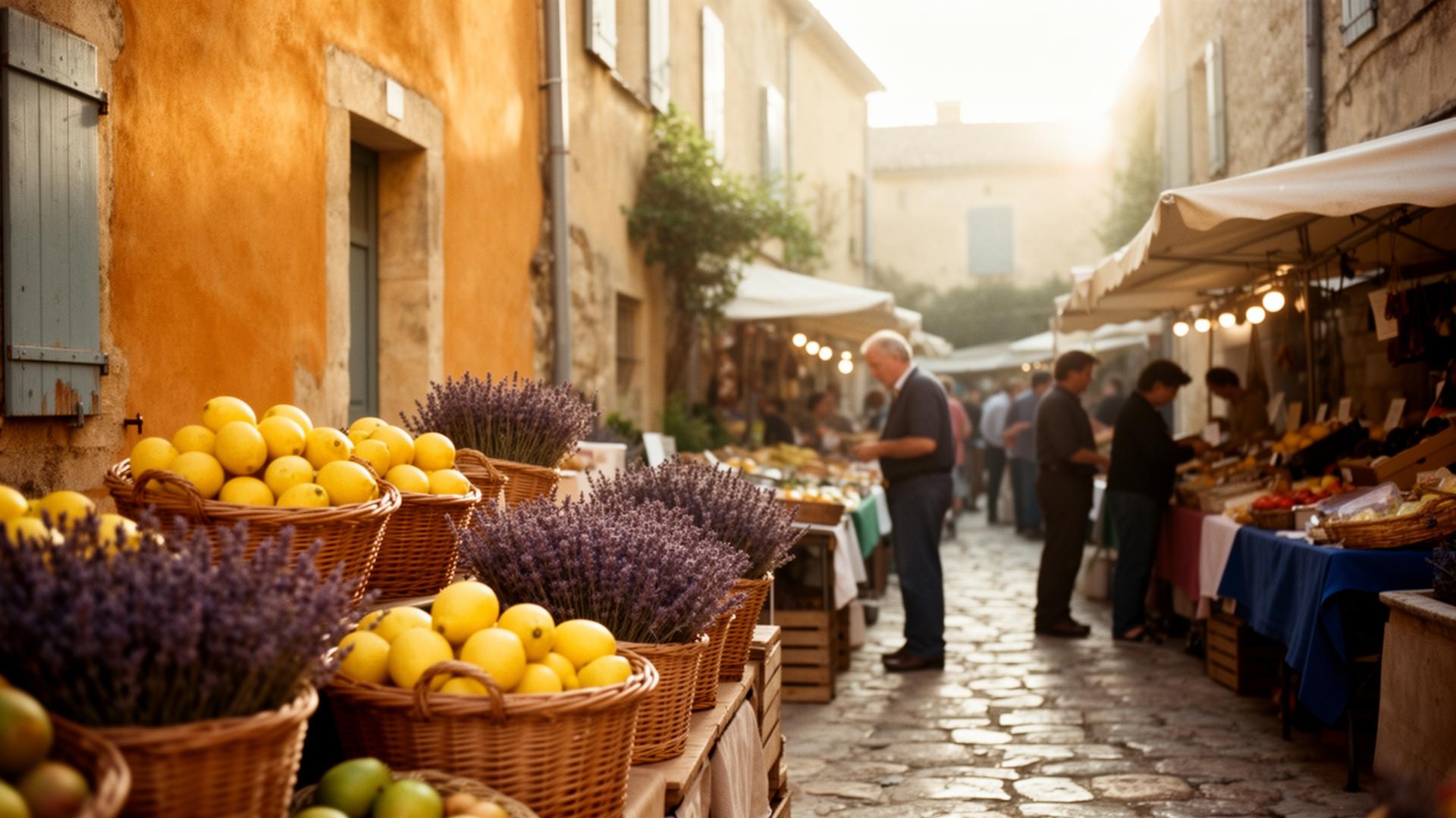 Provençal village morning market